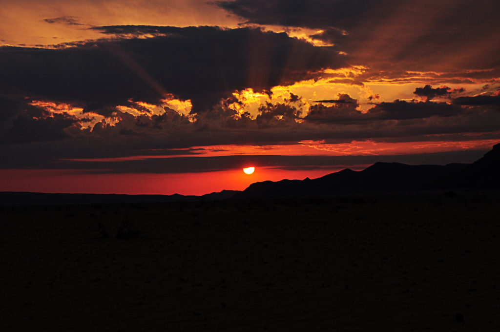 Sunset at Sossusvlei Desert Lodge, Namibia June 2016
